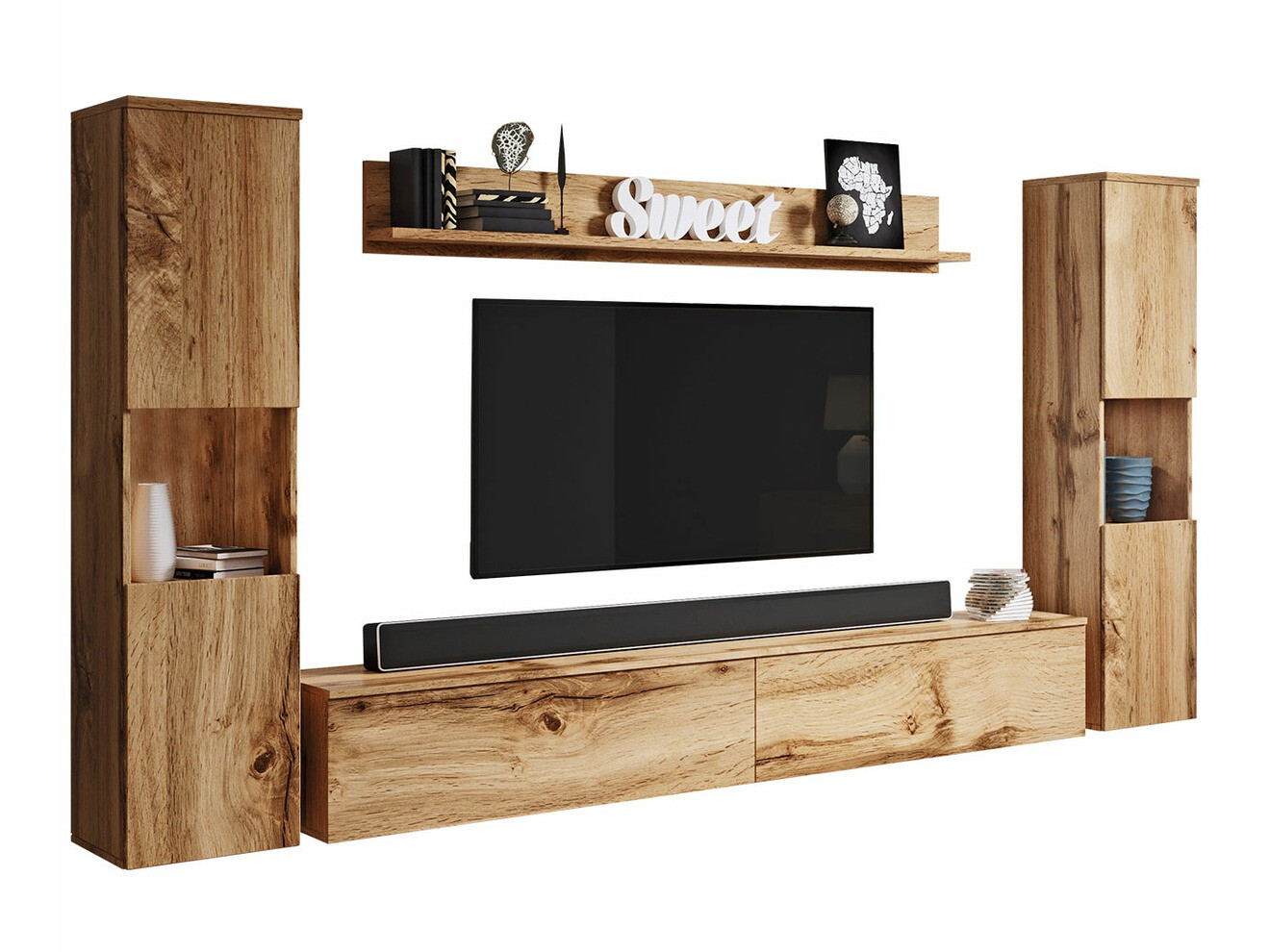 Parete attrezzata Sarasota 131 (Quercia di Wotan)