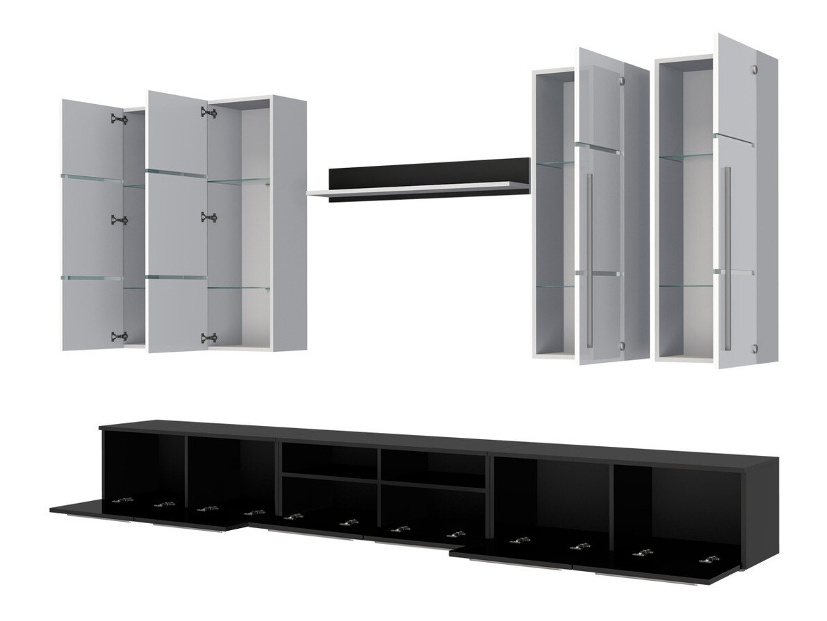 Parete attrezzata Flos (Bianco + Bianco lucido)