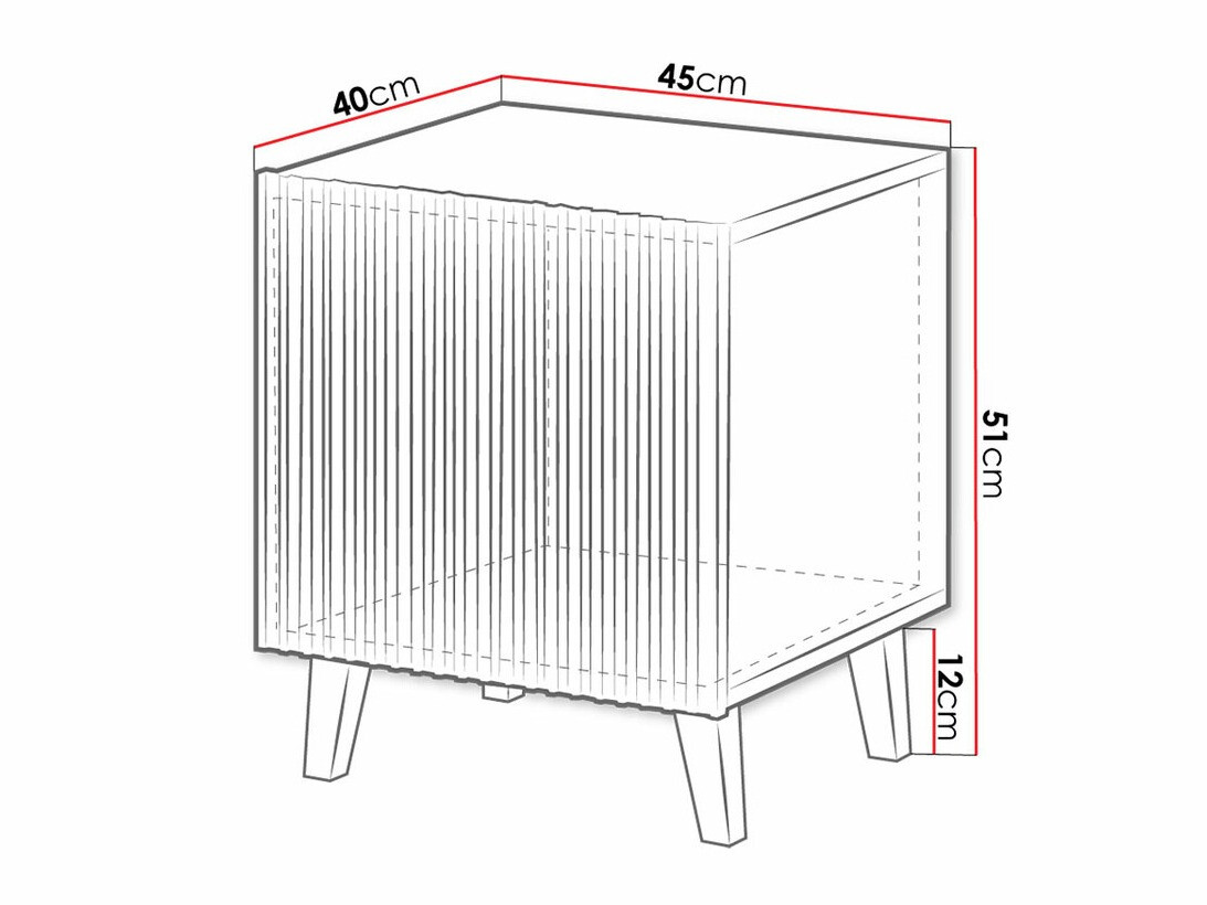 Comodino Dicto (Nero + D'oro) (2pz.)