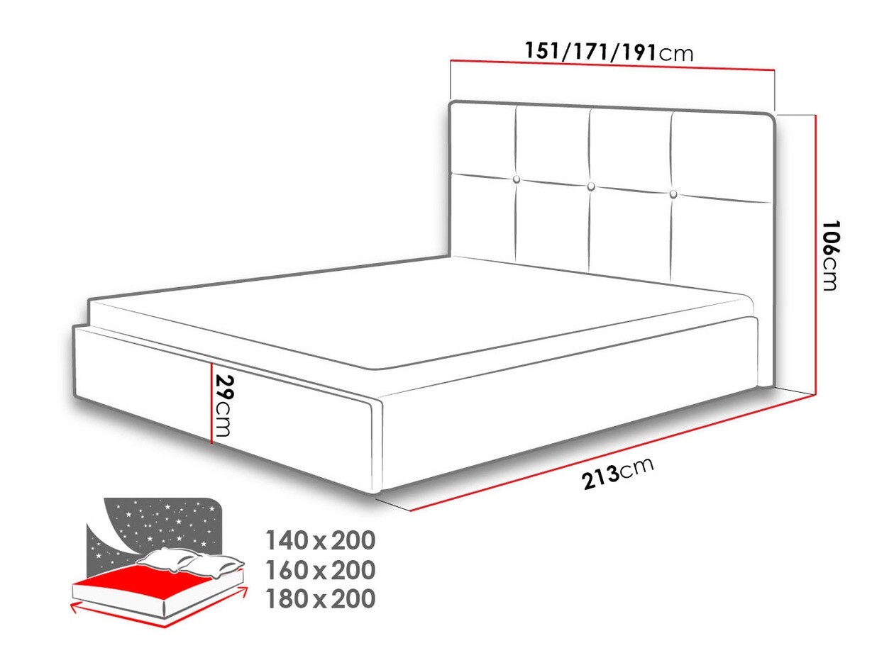 Letto ComfiDream Celen (Malmo 90)
