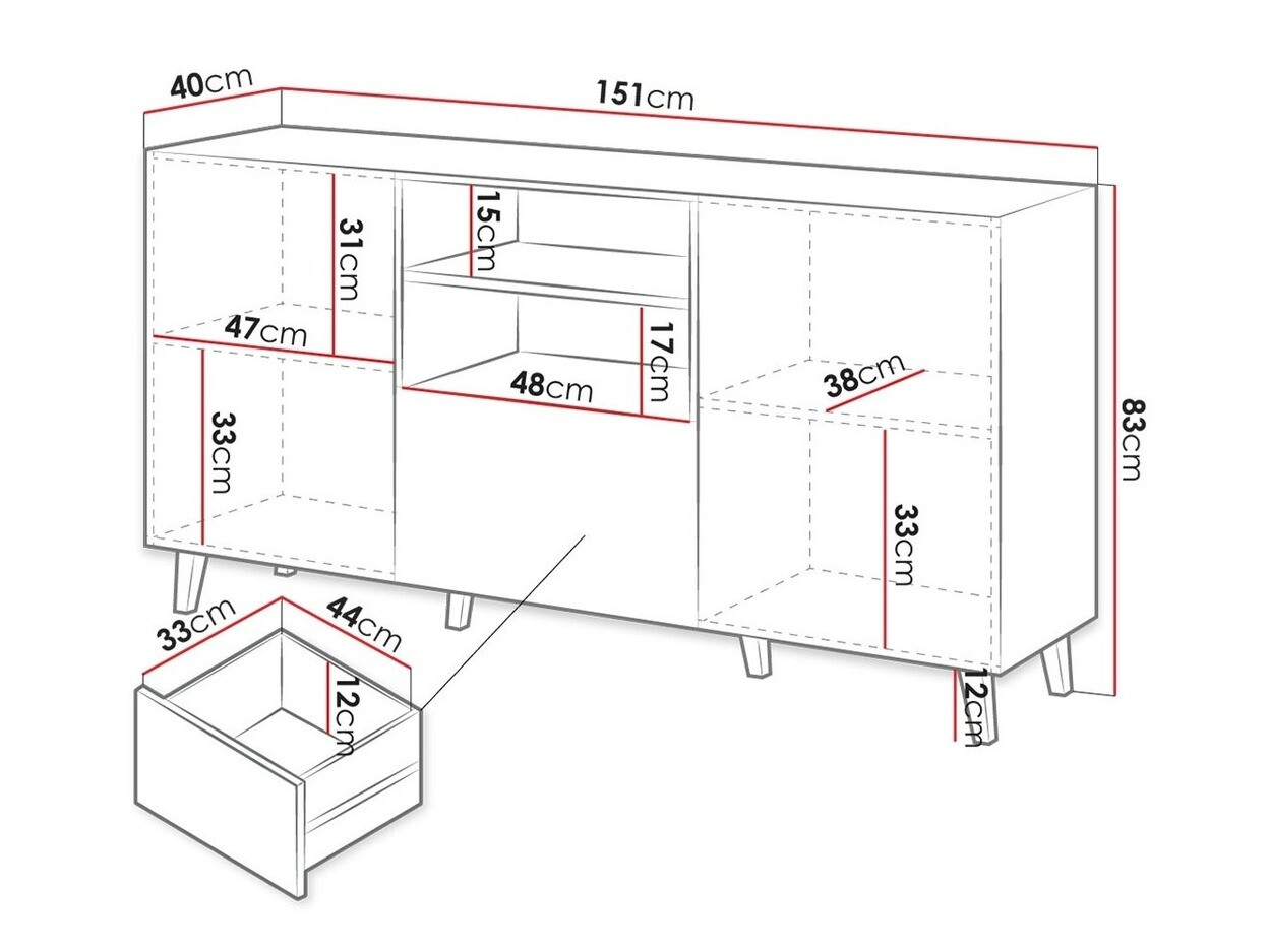 Cassettiera Dicto (Nero)
