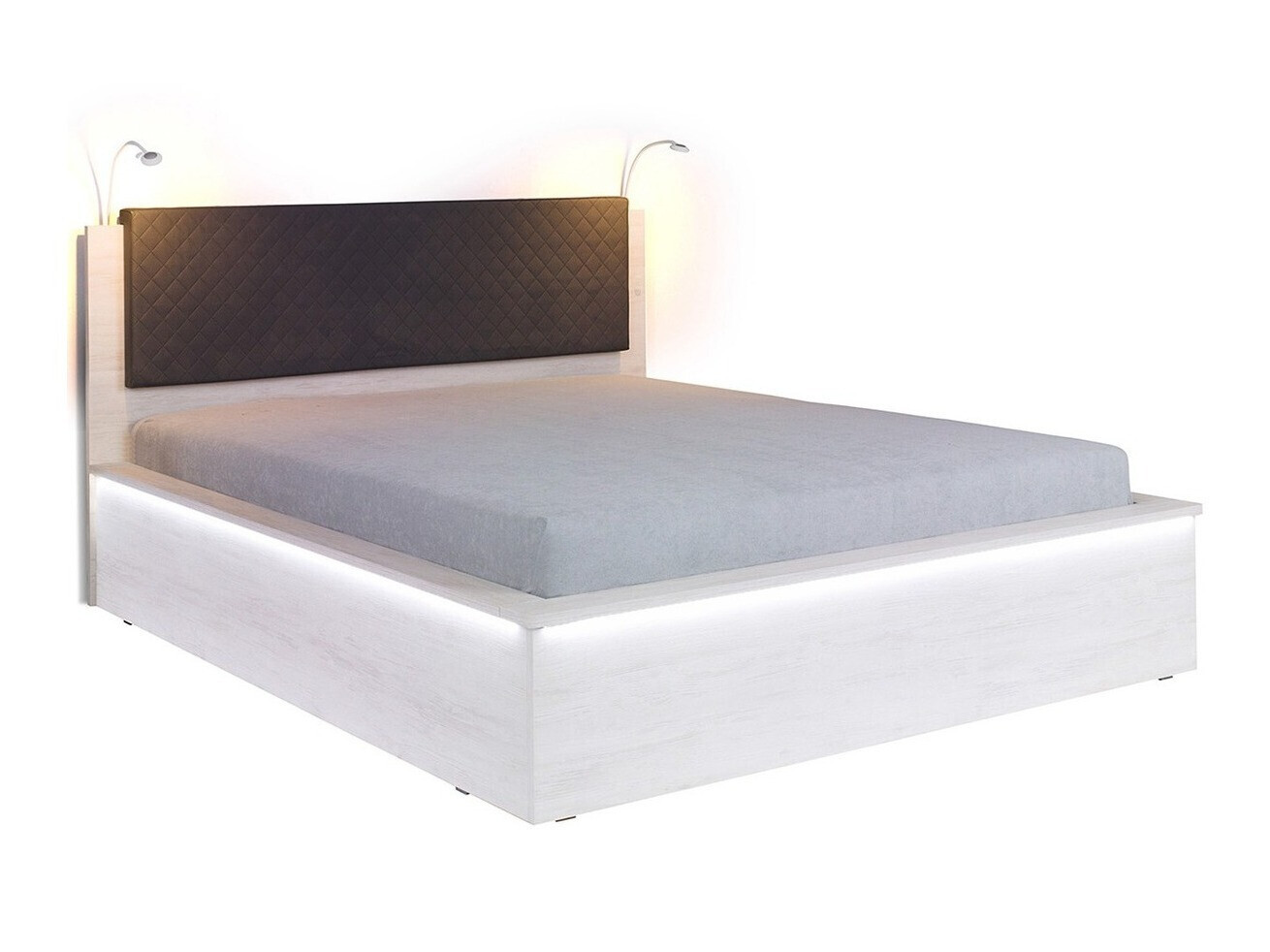 Letto Fivelbo 105 (Rovere sbiancato + Soft Pik 020)