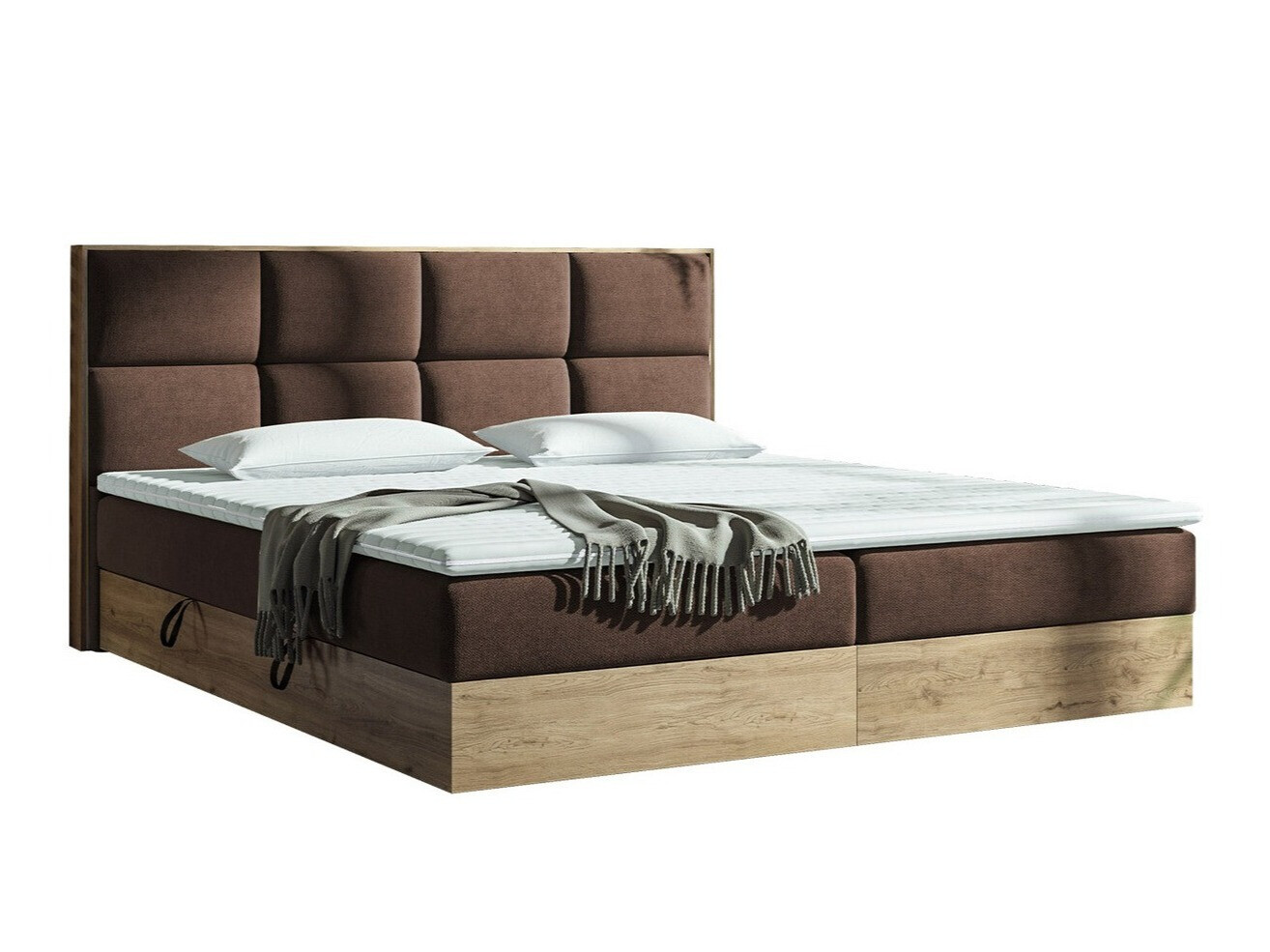 Letto continentale ComfiDream Miraena (Quercia dorata + Soro 28)