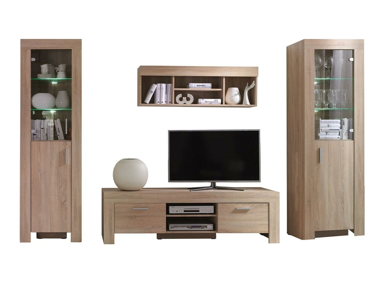 Parete attrezzata Melfeli 124 (Sonoma quercia)