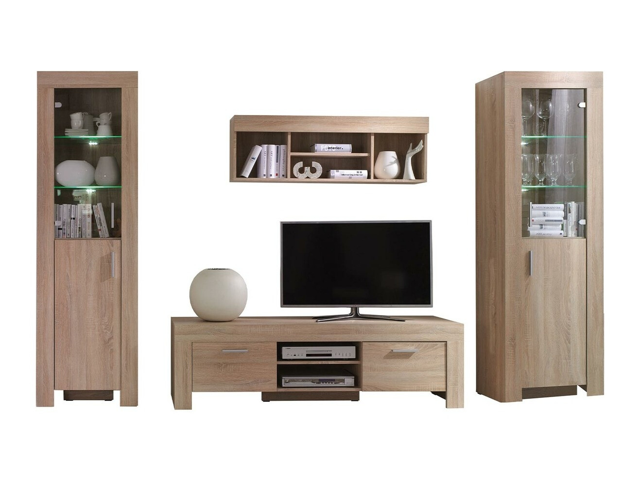 Parete attrezzata Melfeli 124 (Sonoma quercia)