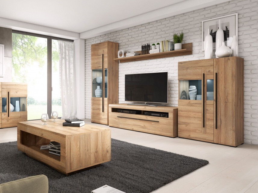 Mobile porta TV Ophsalu 103 (Nipote di quercia)