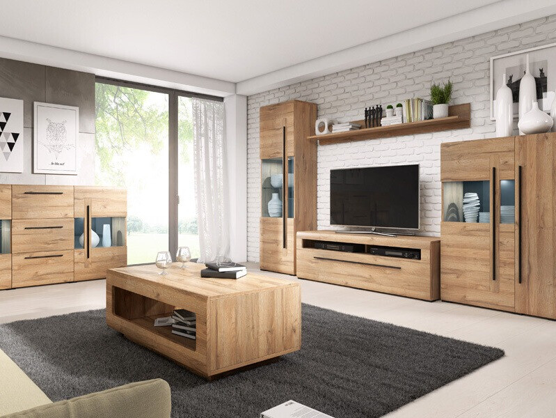 Mobile porta TV Ophsalu 104 (Nipote di quercia)
