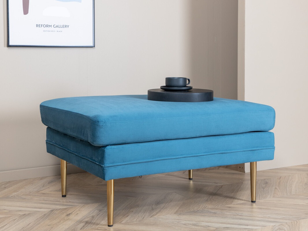 Panca imbottita Dallas 2653 (Blu + D'oro)