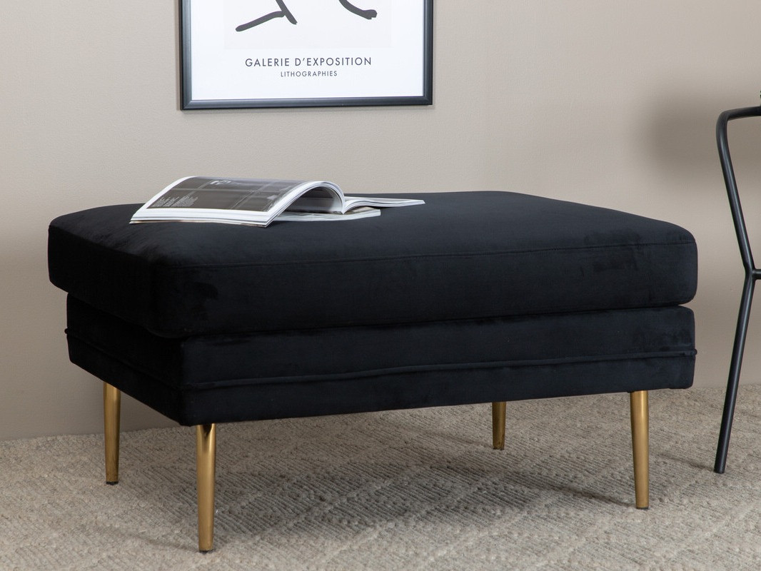 Panca imbottita Dallas 2653 (Nero + D'oro)