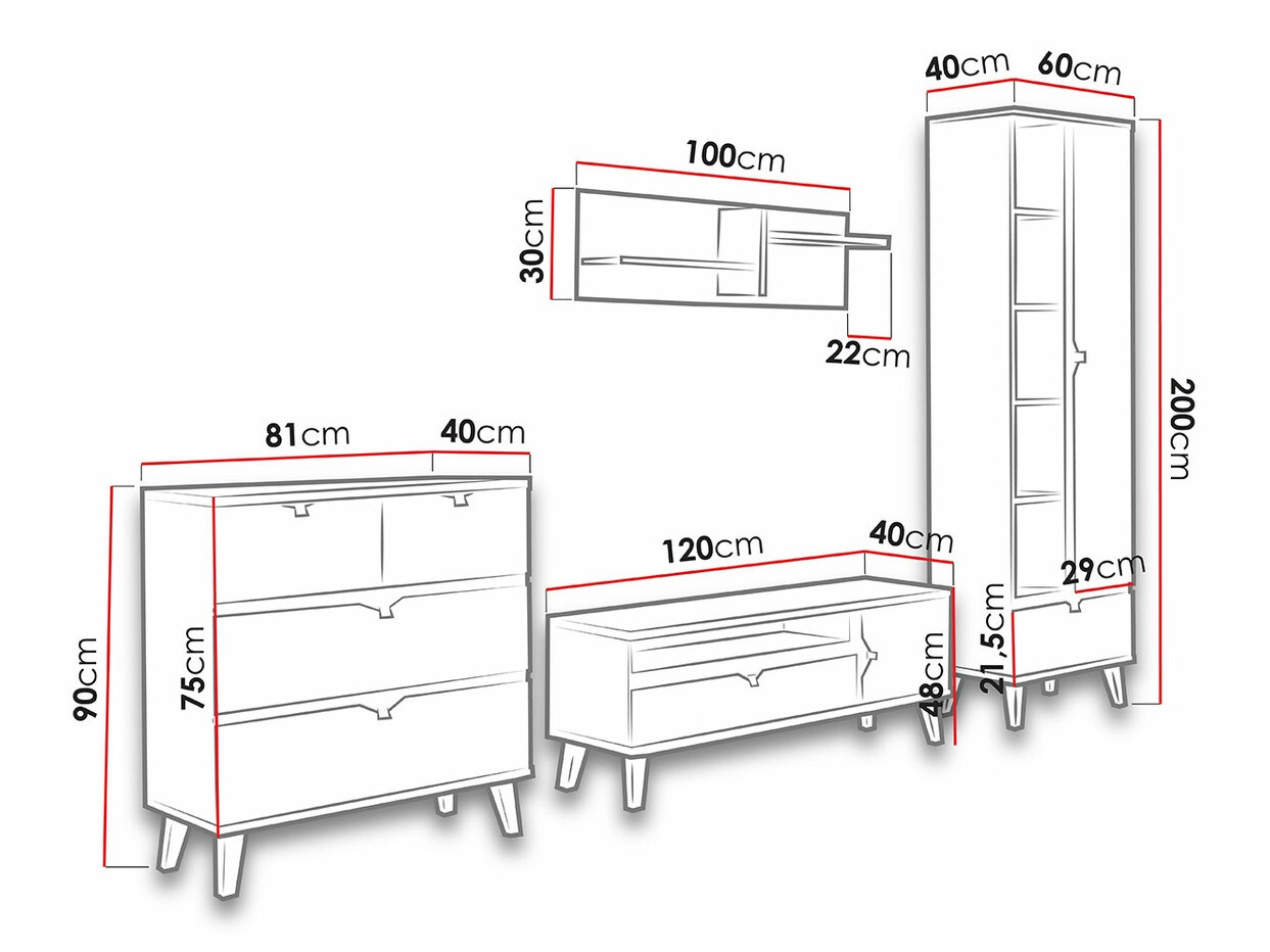 Parete attrezzata Etrmoru 144