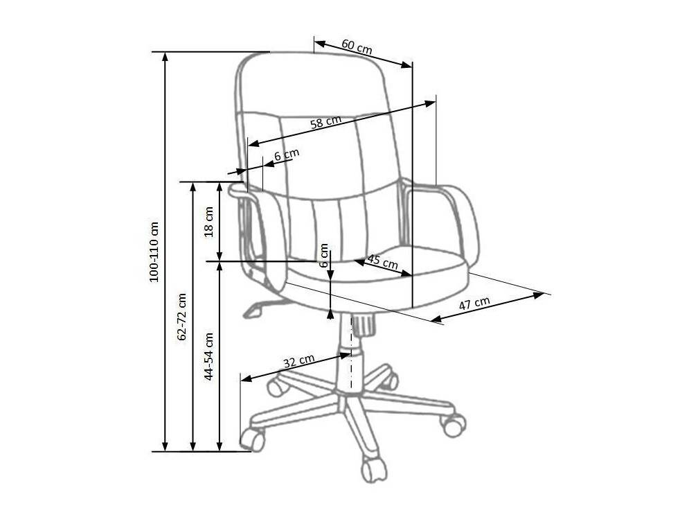 Sedia da ufficio Houston 594 (Nero)