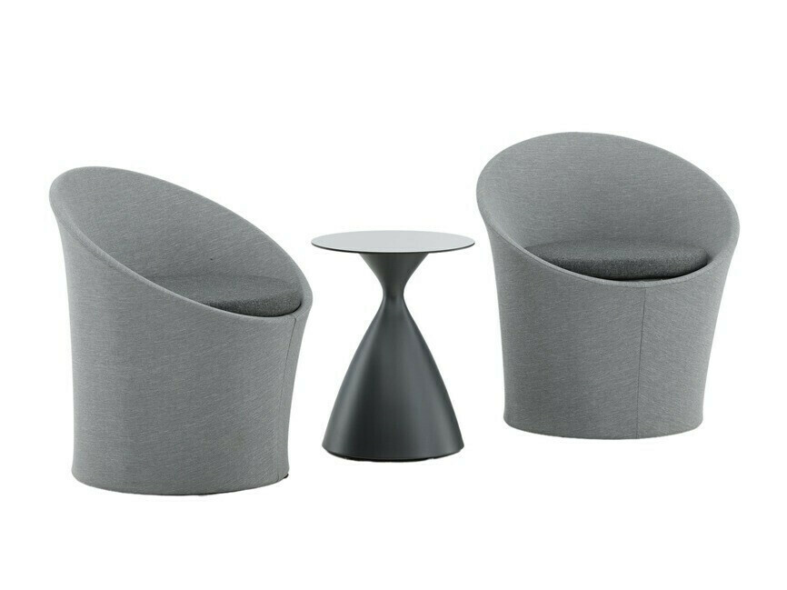 Set balcone Dallas 3118 (Grigio + Nero)