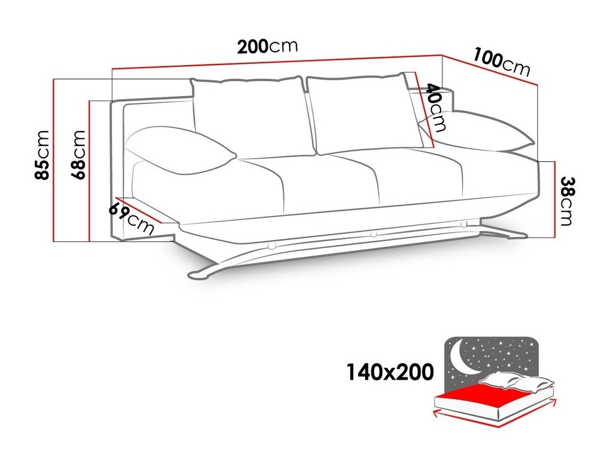Divano letto Velum (Aura 01)