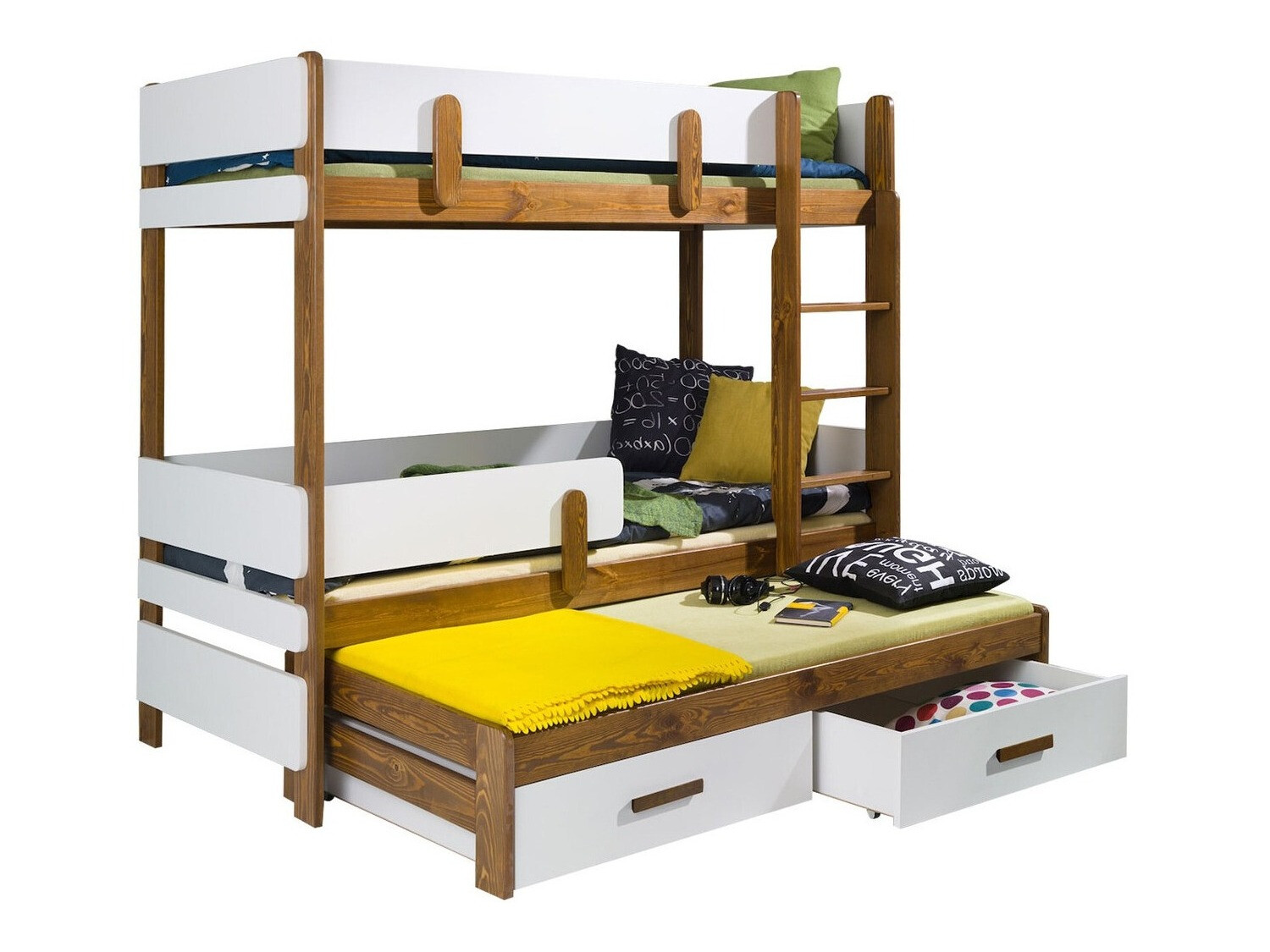 Letto a castello Henderson 145 (Bianco + Quercia)