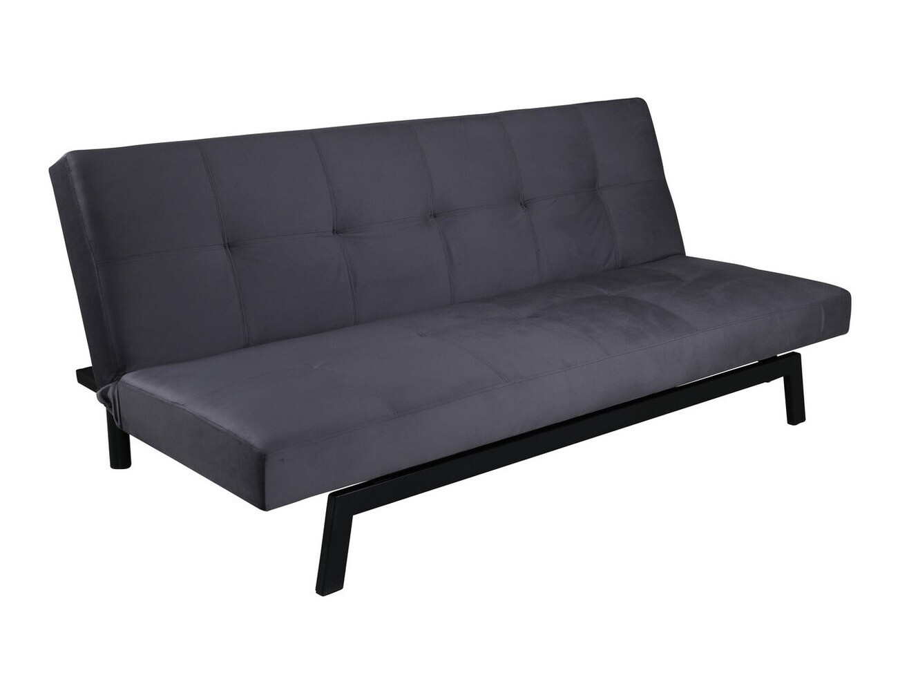 Divano letto Dallas 1710 (Grigio scuro + Nero)