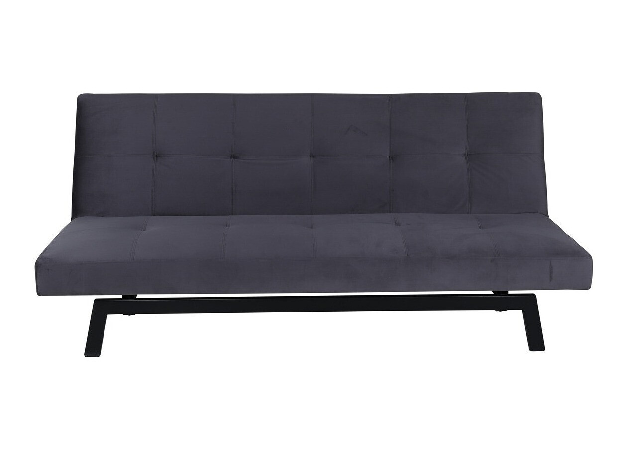 Divano letto Dallas 1710 (Grigio scuro + Nero)