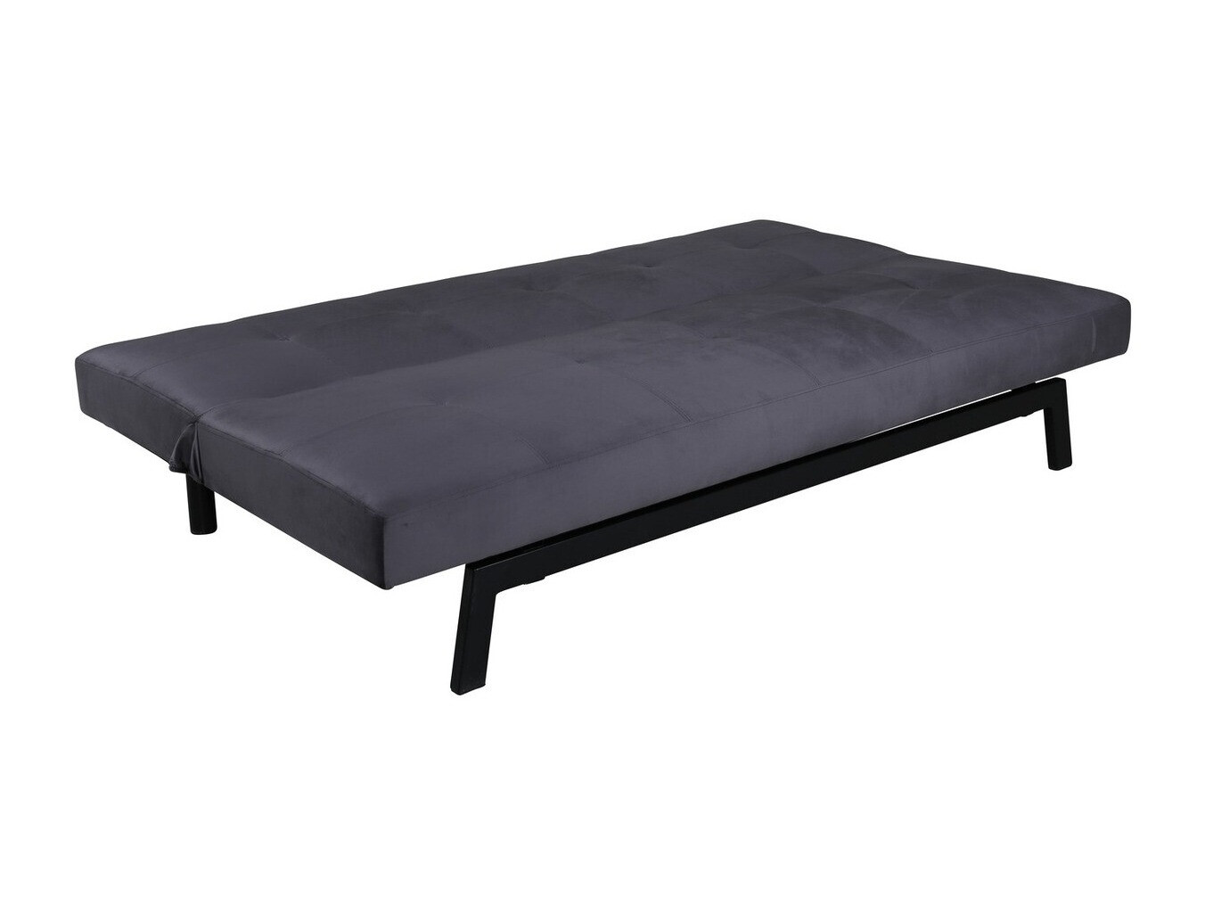 Divano letto Dallas 1710 (Grigio scuro + Nero)