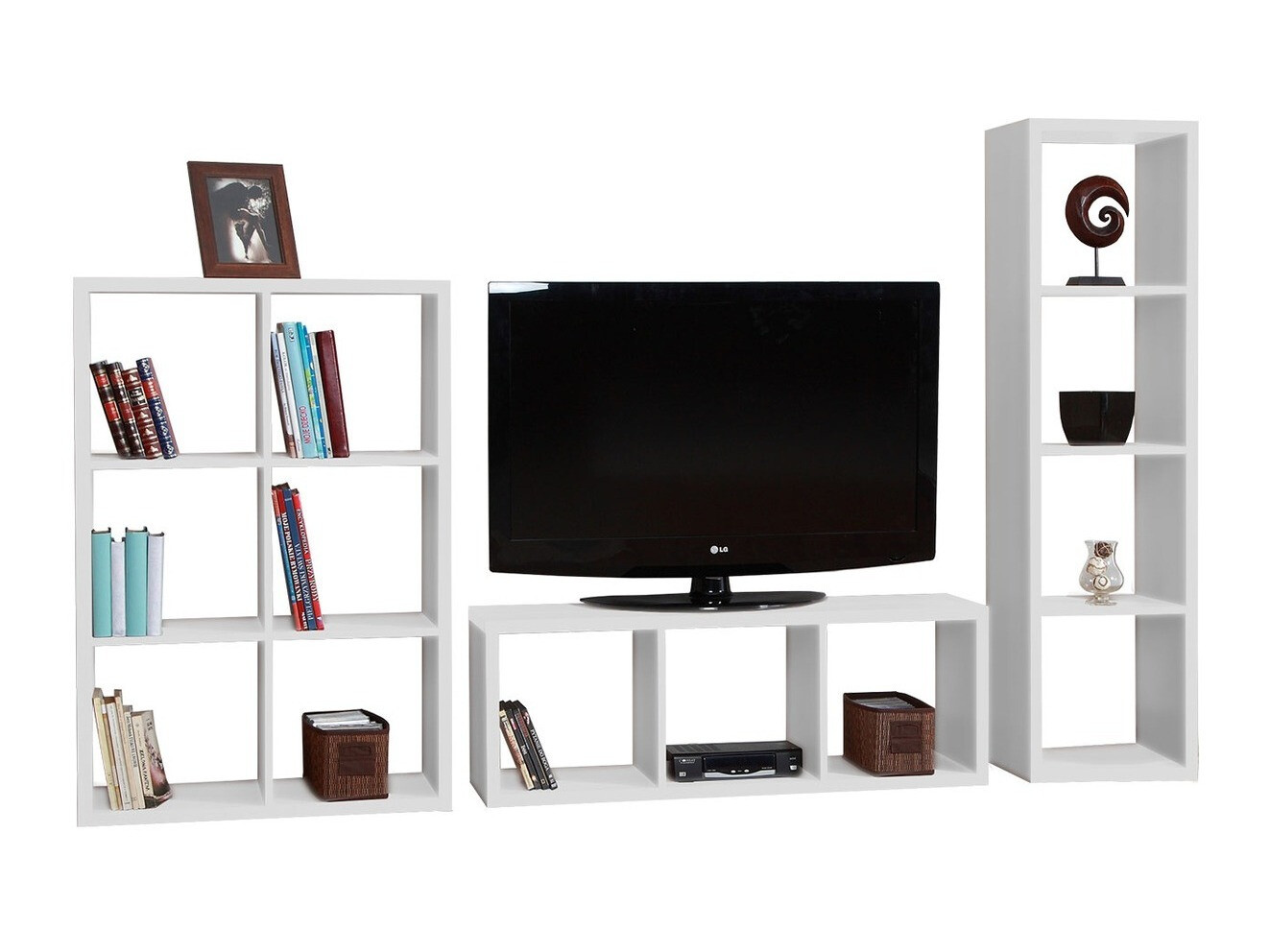 Parete attrezzata Levnova 106 (Bianco)