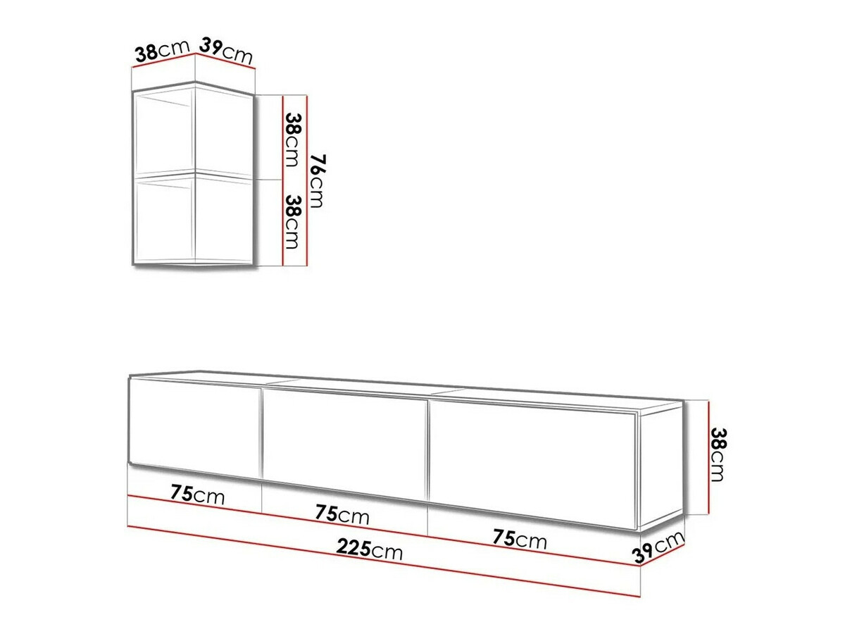 Parete attrezzata Corbele 112 (Bianco)