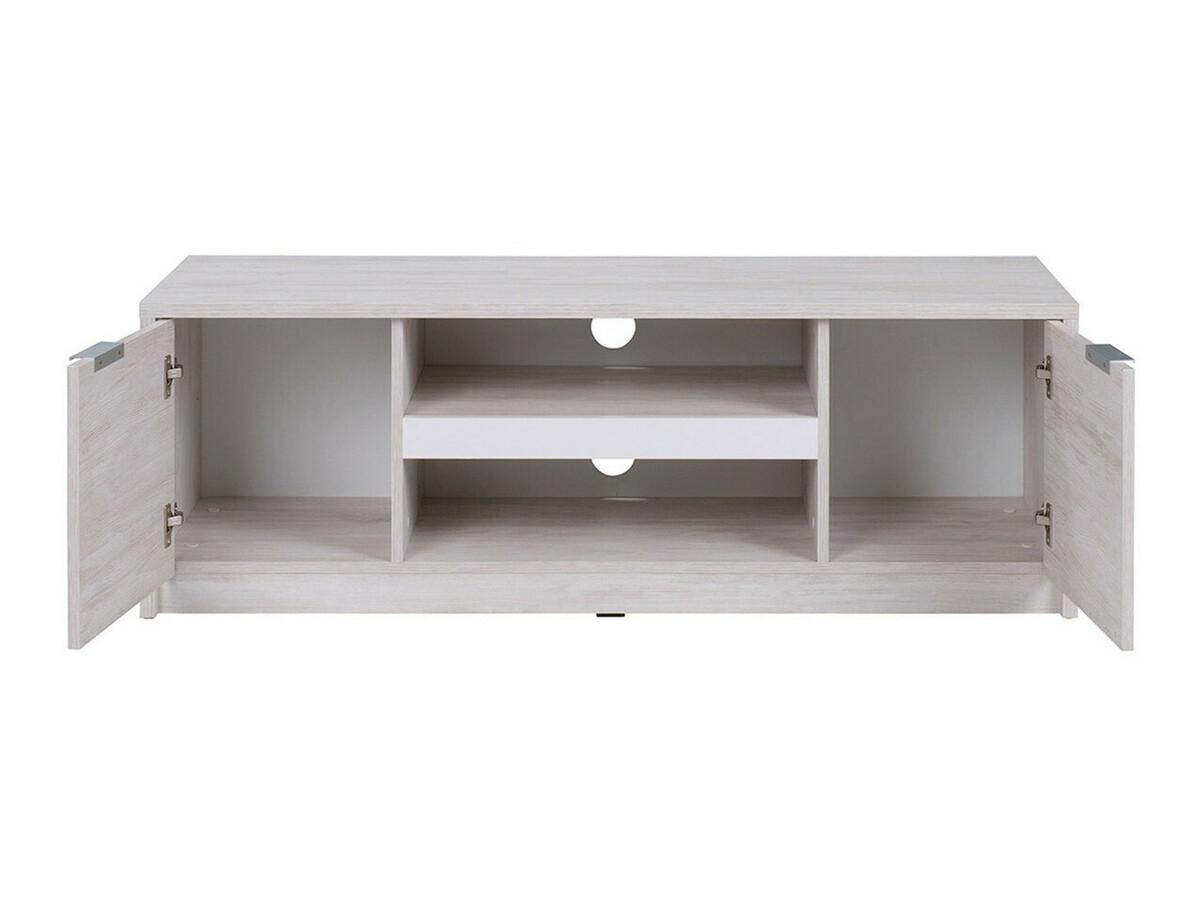 Parete attrezzata Fivelbo 117 (Quercia del Monastery + Nero lucido)