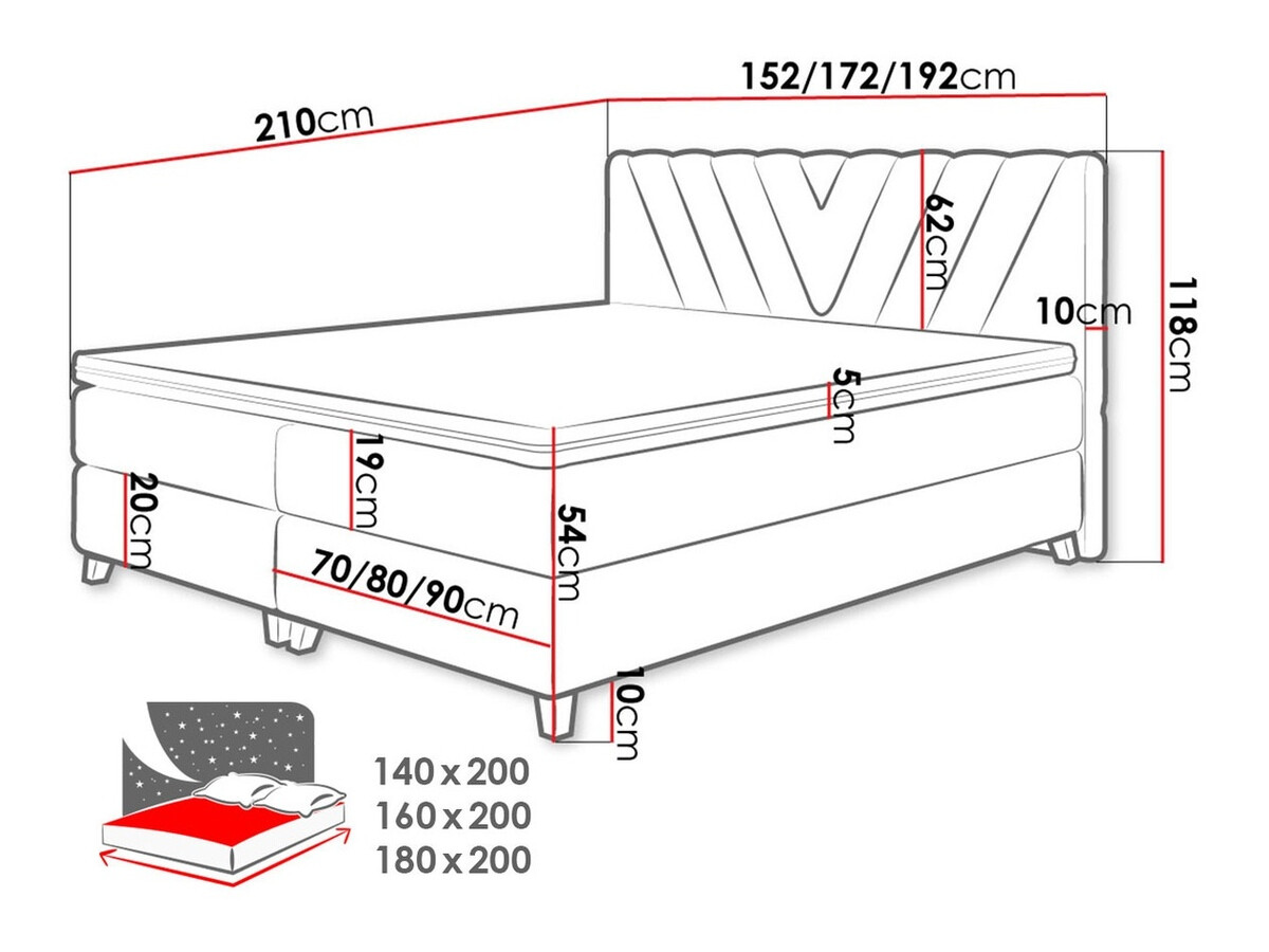 Letto continentale ComfiDream Solra (Fresh 01)
