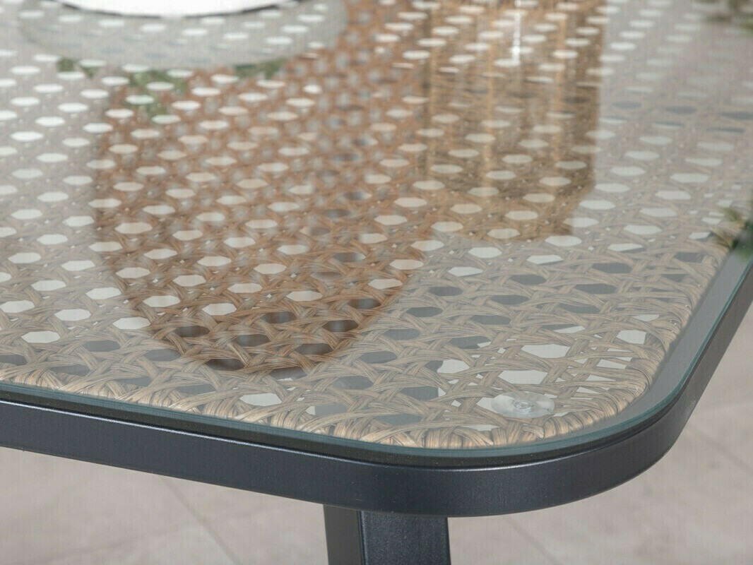 Tavolo e sedie set Dallas 2477 (Nocciola + Nero)