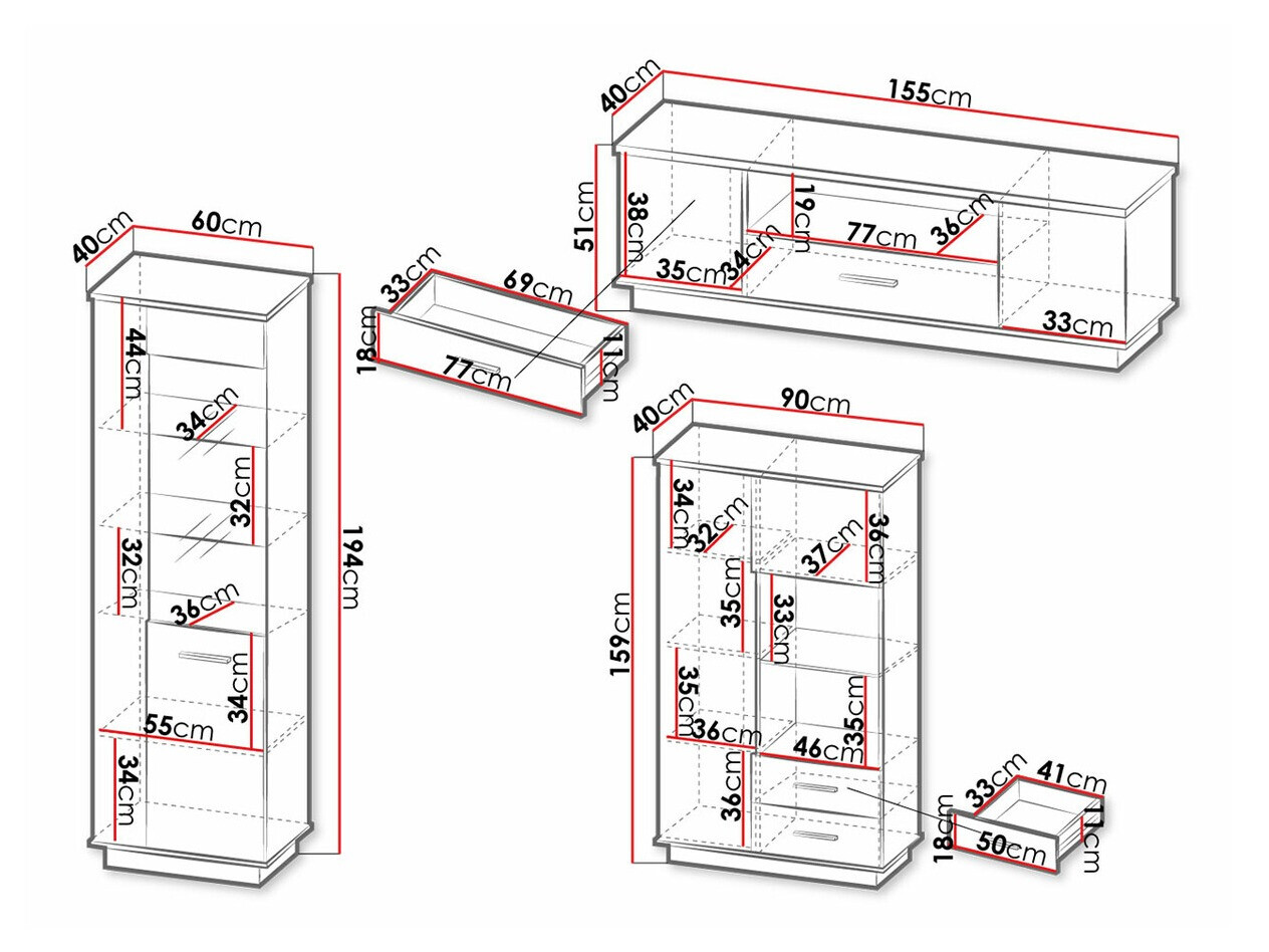 Parete attrezzata Tenodeu 114