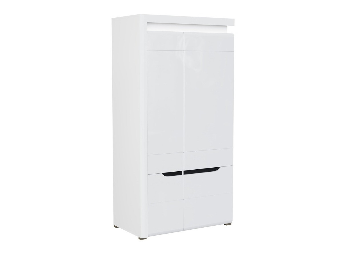 Armadio Revelmi 107 (Bianco lucido + Bianco)
