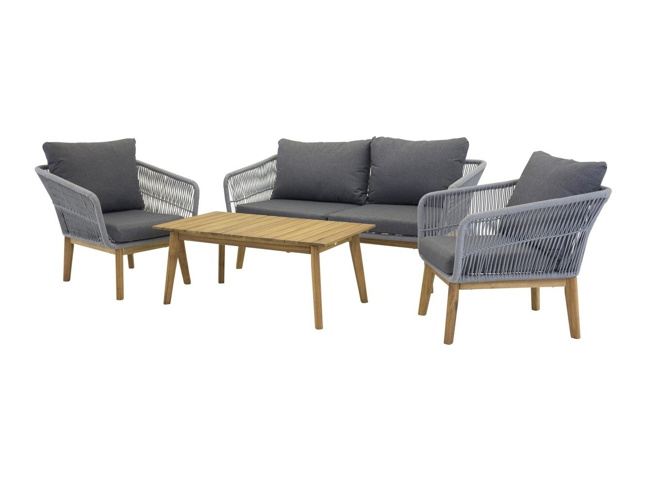 Mobili da giardino Dallas 661 (Grigio + Acacia)