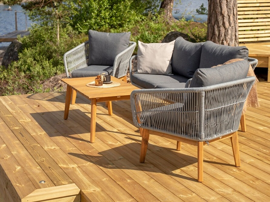 Mobili da giardino Dallas 661 (Grigio + Acacia)