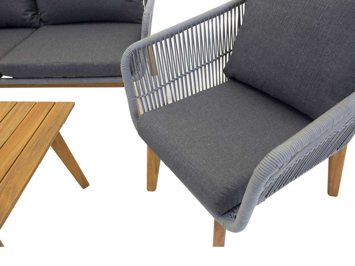 Mobili da giardino Dallas 661 (Grigio + Acacia)