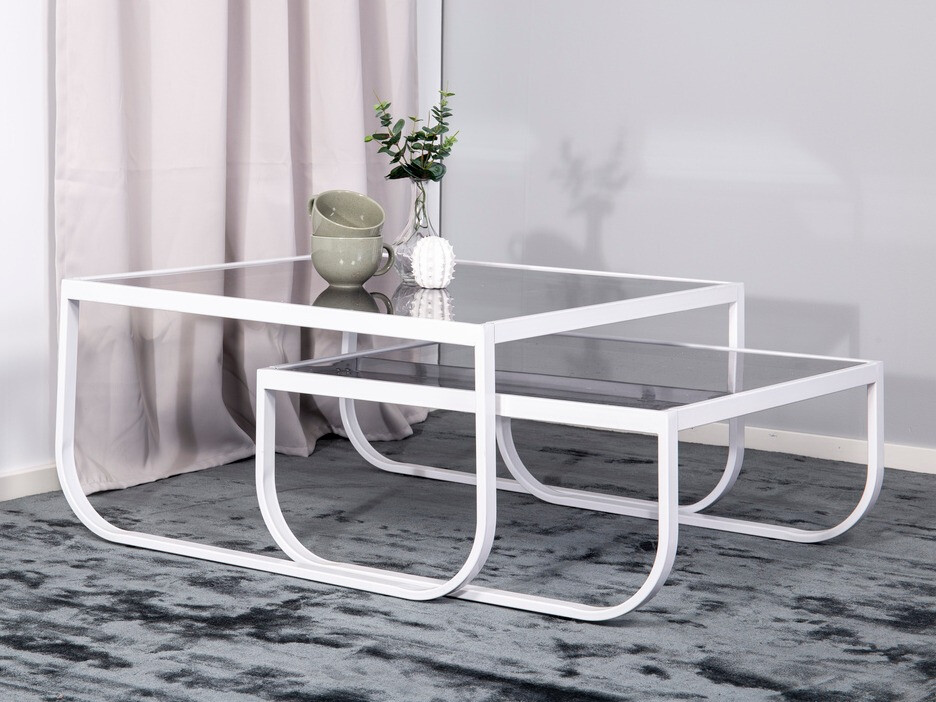 Set tavolino da caffè Dallas 220 (Bianco)