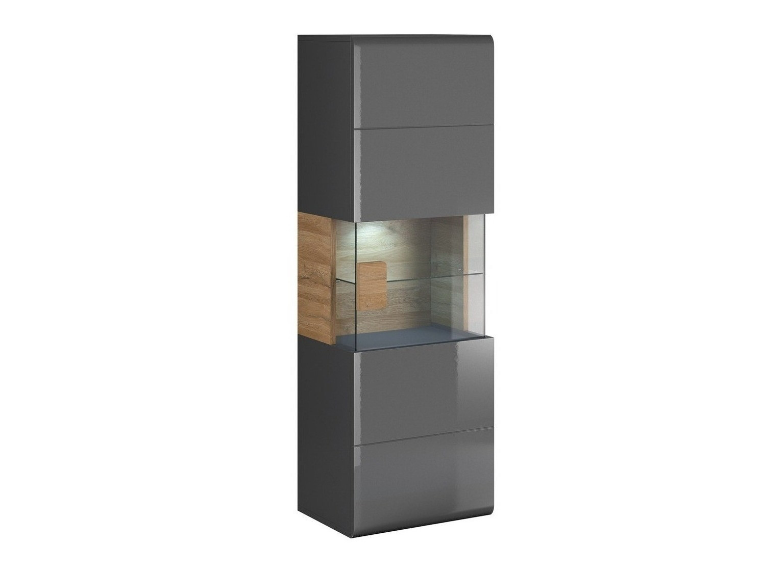 Mensola Torsone 109 (Antracite + Gloss antracite + Nipote di quercia)