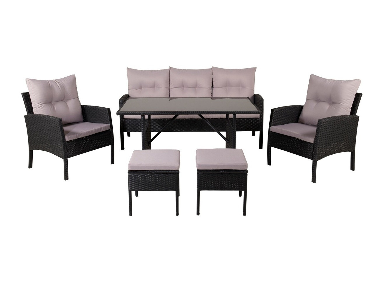 Mobili da giardino Dallas 2473 (Nero + Grigio)