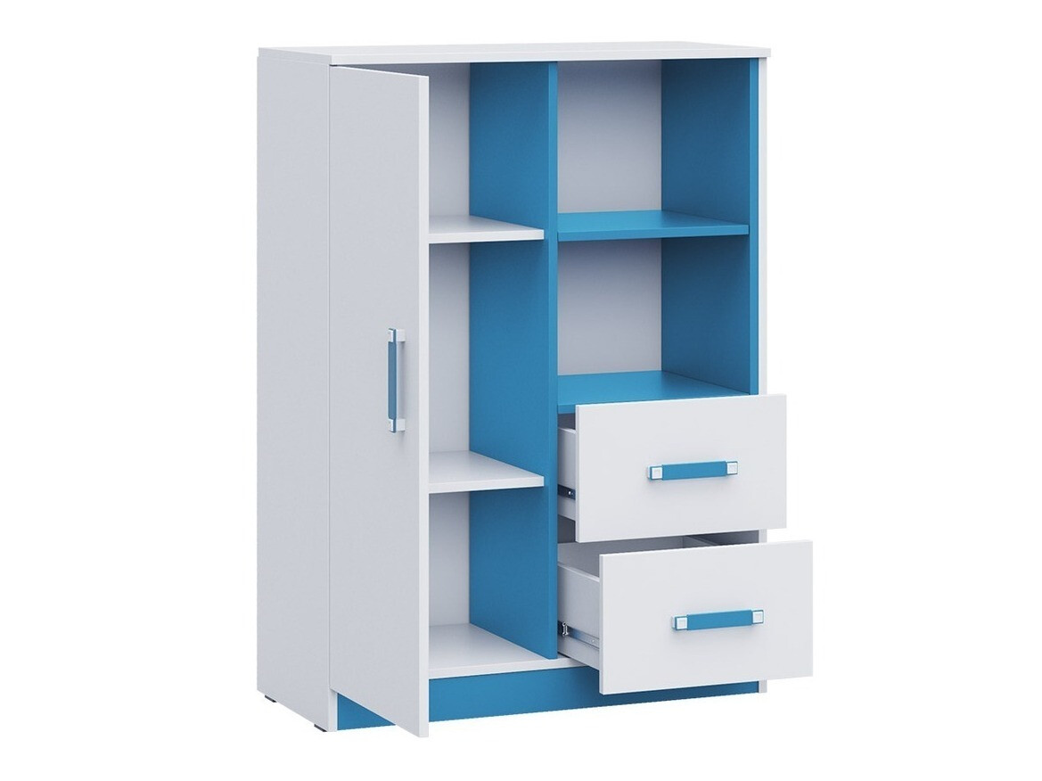 Parete attrezzata Lorlare 101 (Bianco + Grigio)