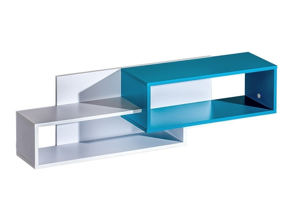 Parete attrezzata Lorlare 101 (Bianco + Grigio)