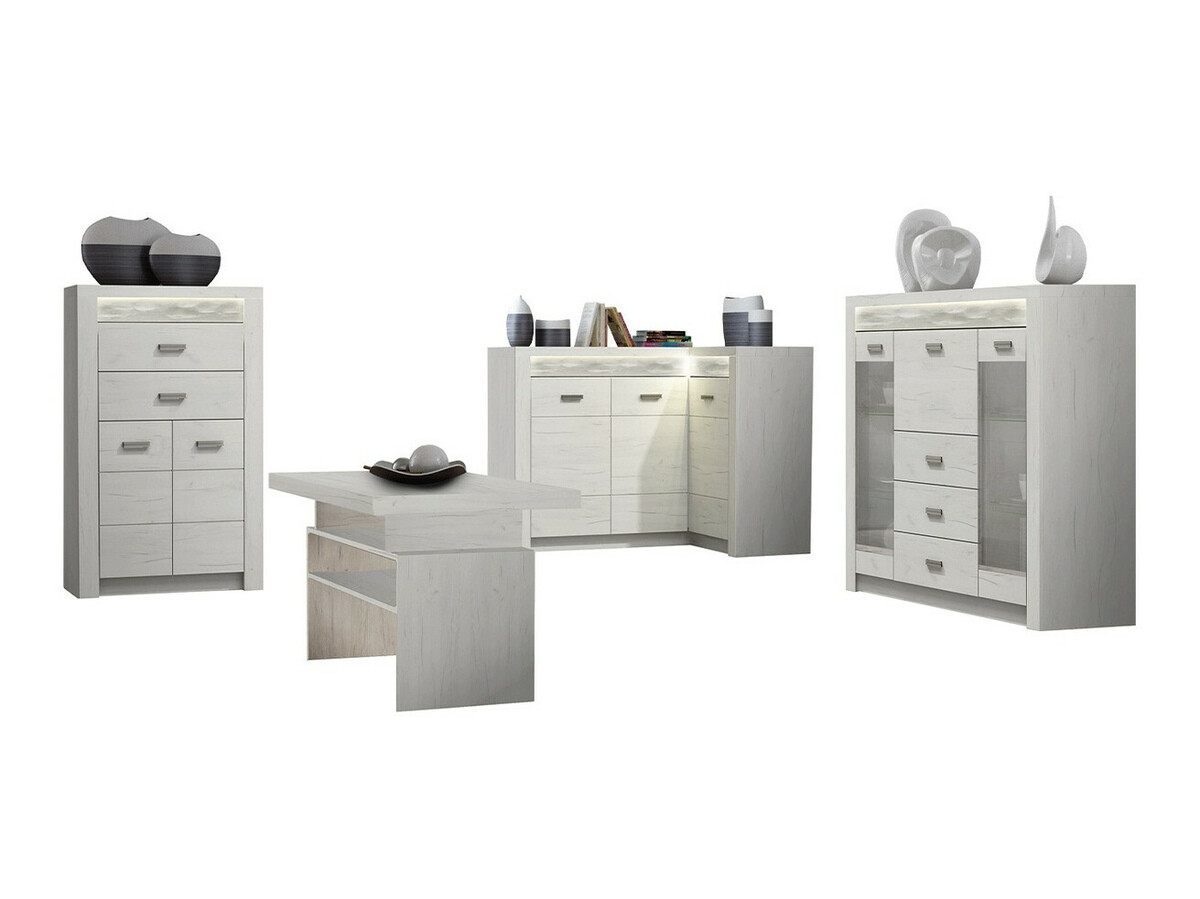 Parete attrezzata Serfeno 121 (Bianco artigianale)