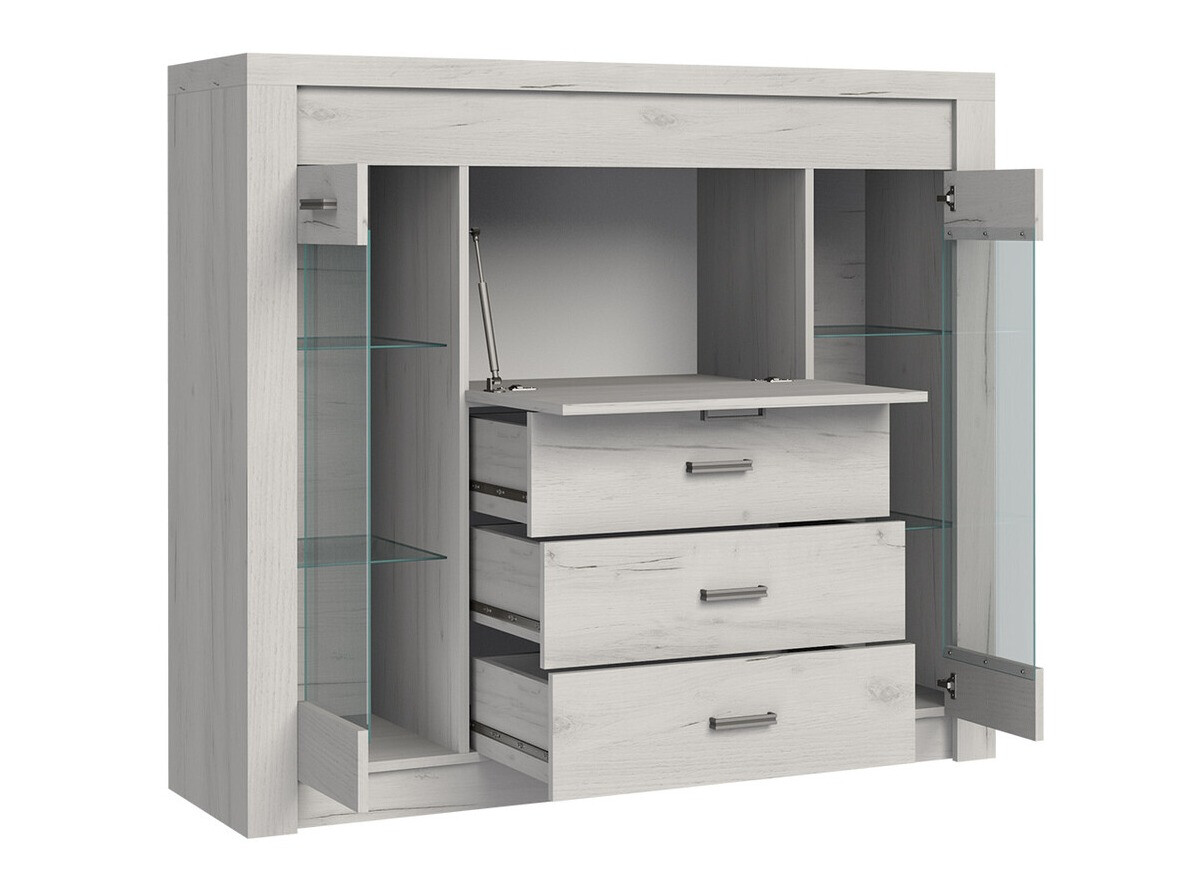 Parete attrezzata Serfeno 122 (Cenere scuro)