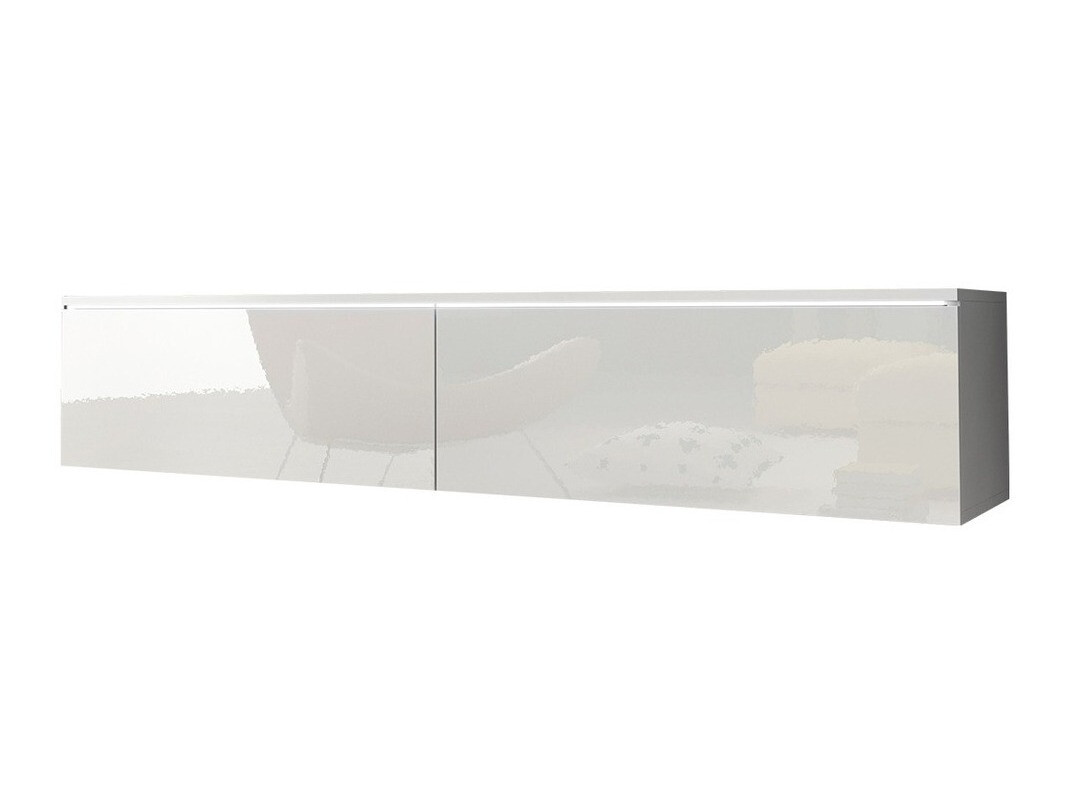 Mobile porta TV Scientia (Bianco + Bianco lucido)