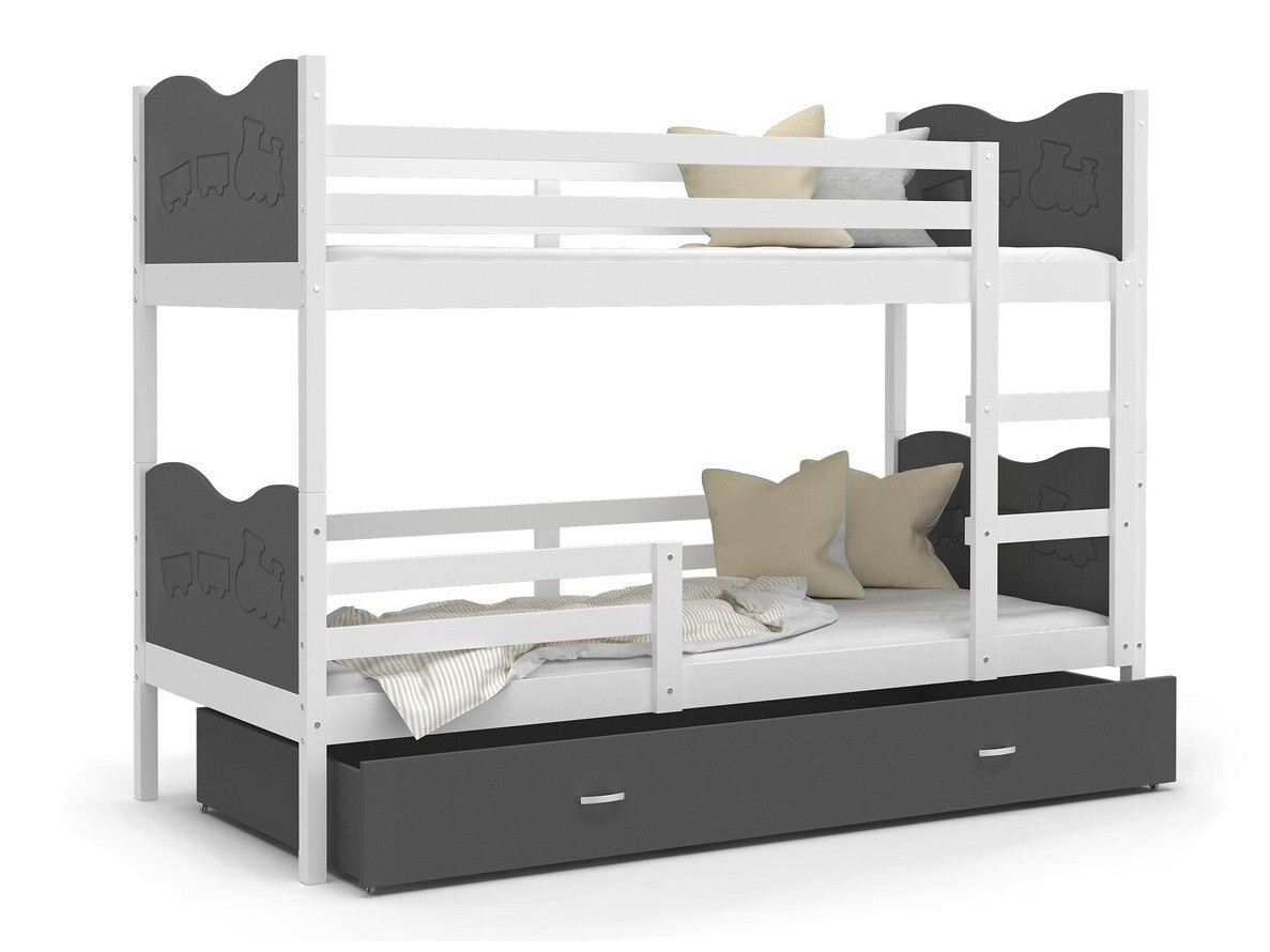 Letto a castello Aurora 110 (Grigio)