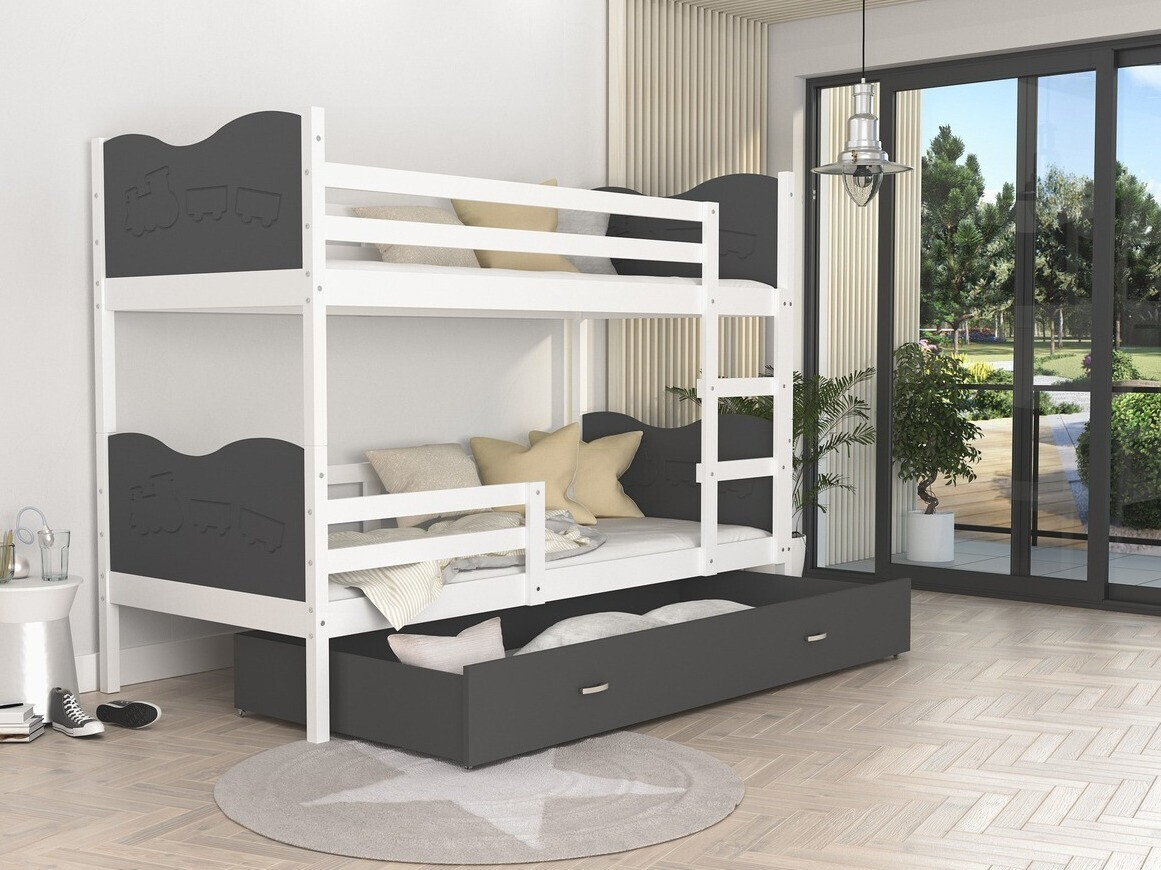 Letto a castello Aurora 110 (Grigio)