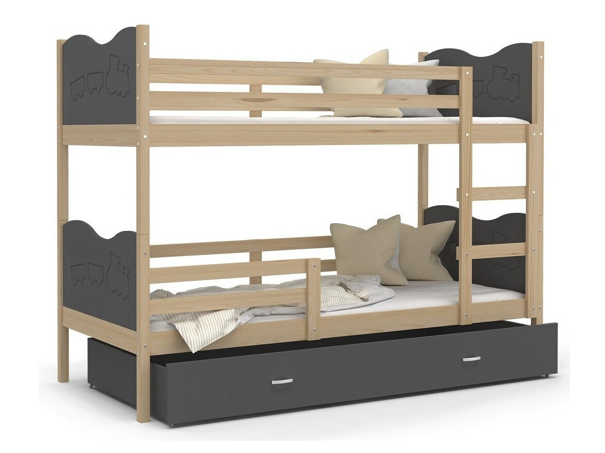 Letto a castello Aurora 110 (Grigio)