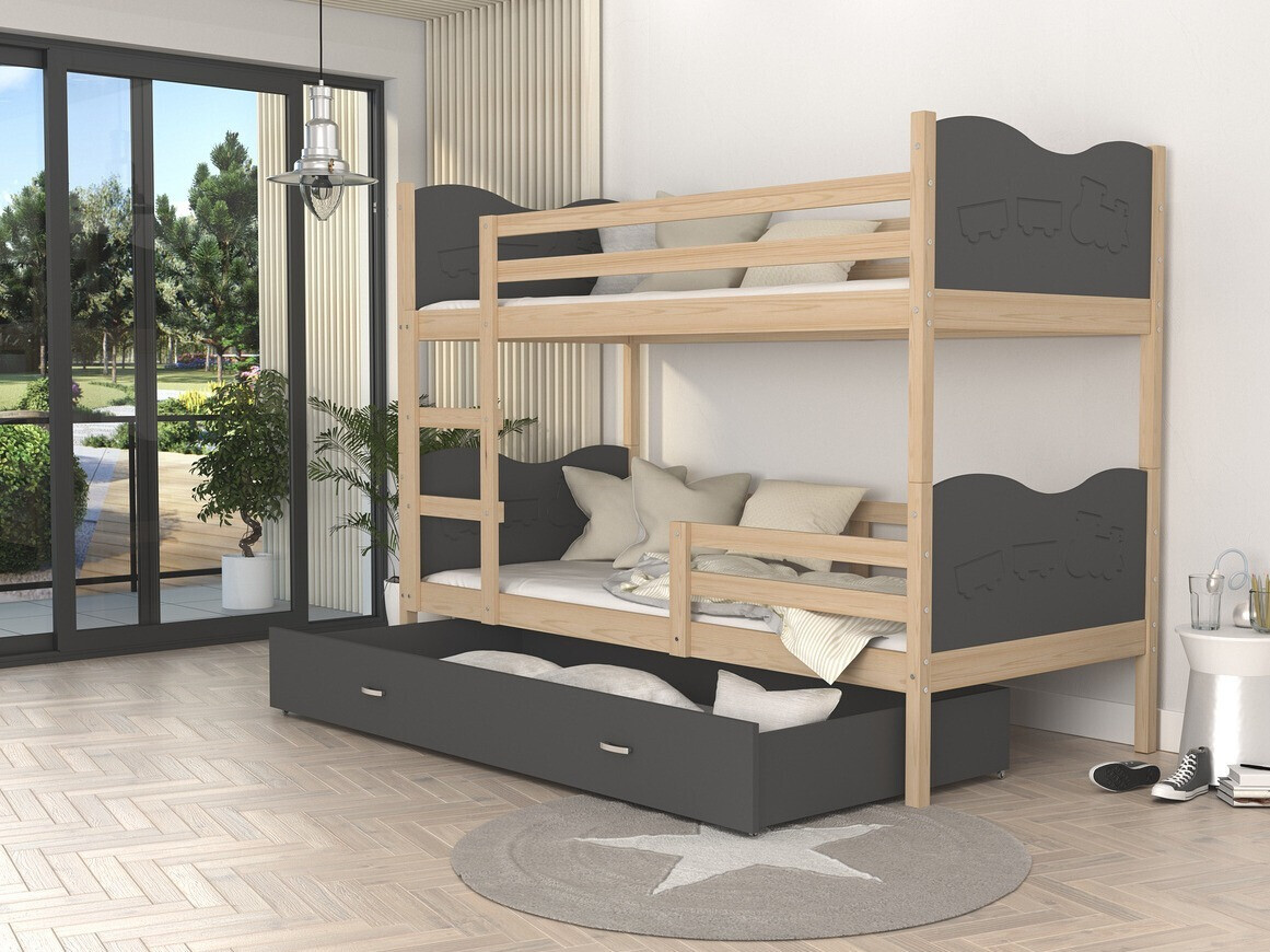 Letto a castello Aurora 112 (Grigio)