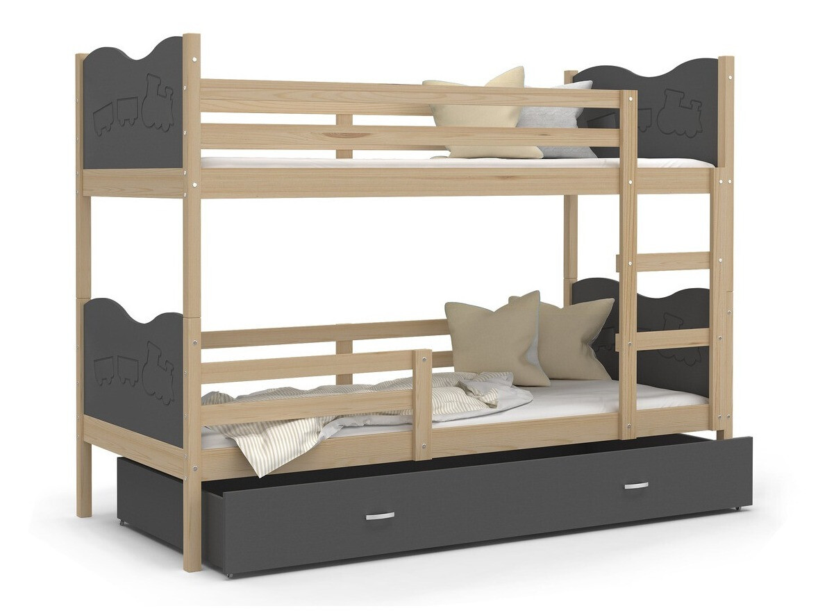 Letto a castello Aurora 112 (Grigio)