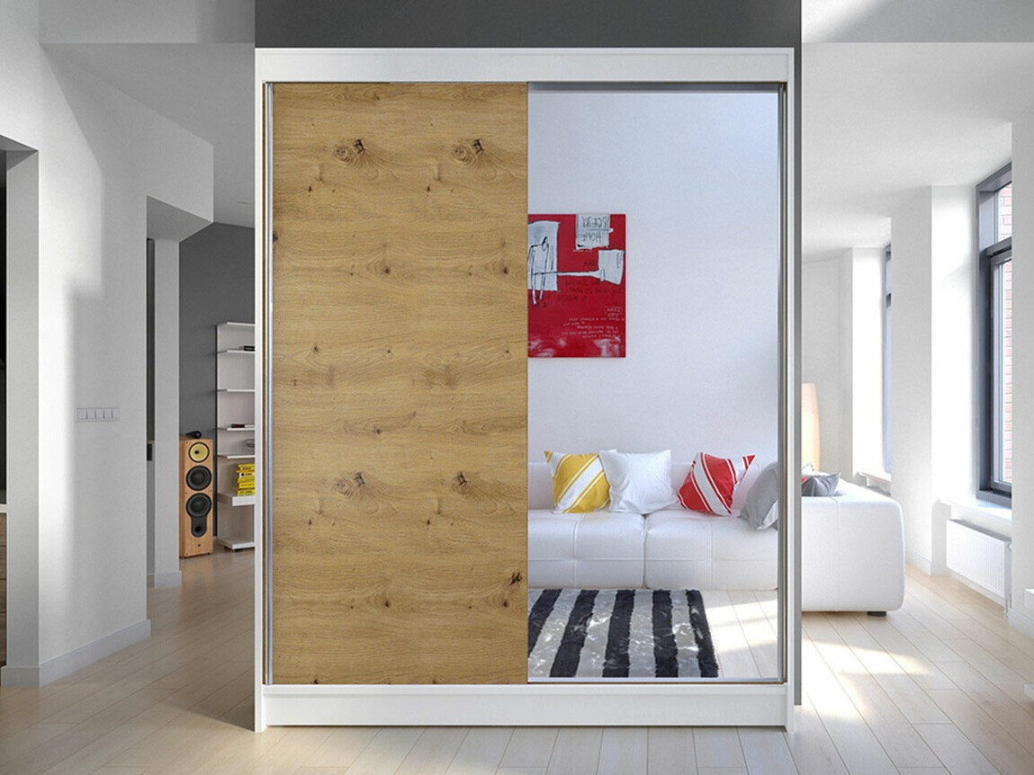 Armadio Closico Vastor I (Bianco + Rovere Artisan)