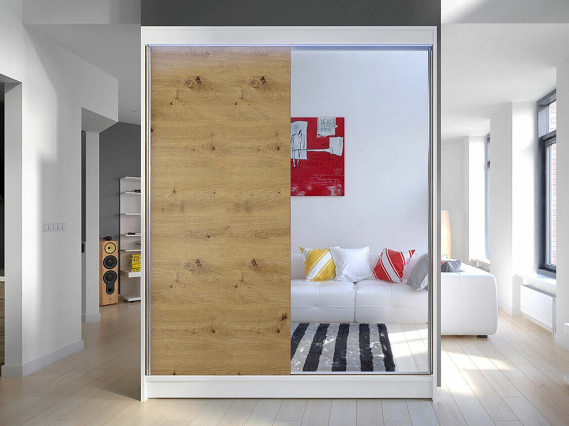 Armadio Closico Vastor I (Bianco + Rovere Artisan)