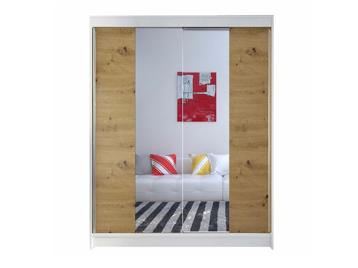 Armadio Closico Vastor II (Bianco + Rovere Artisan)