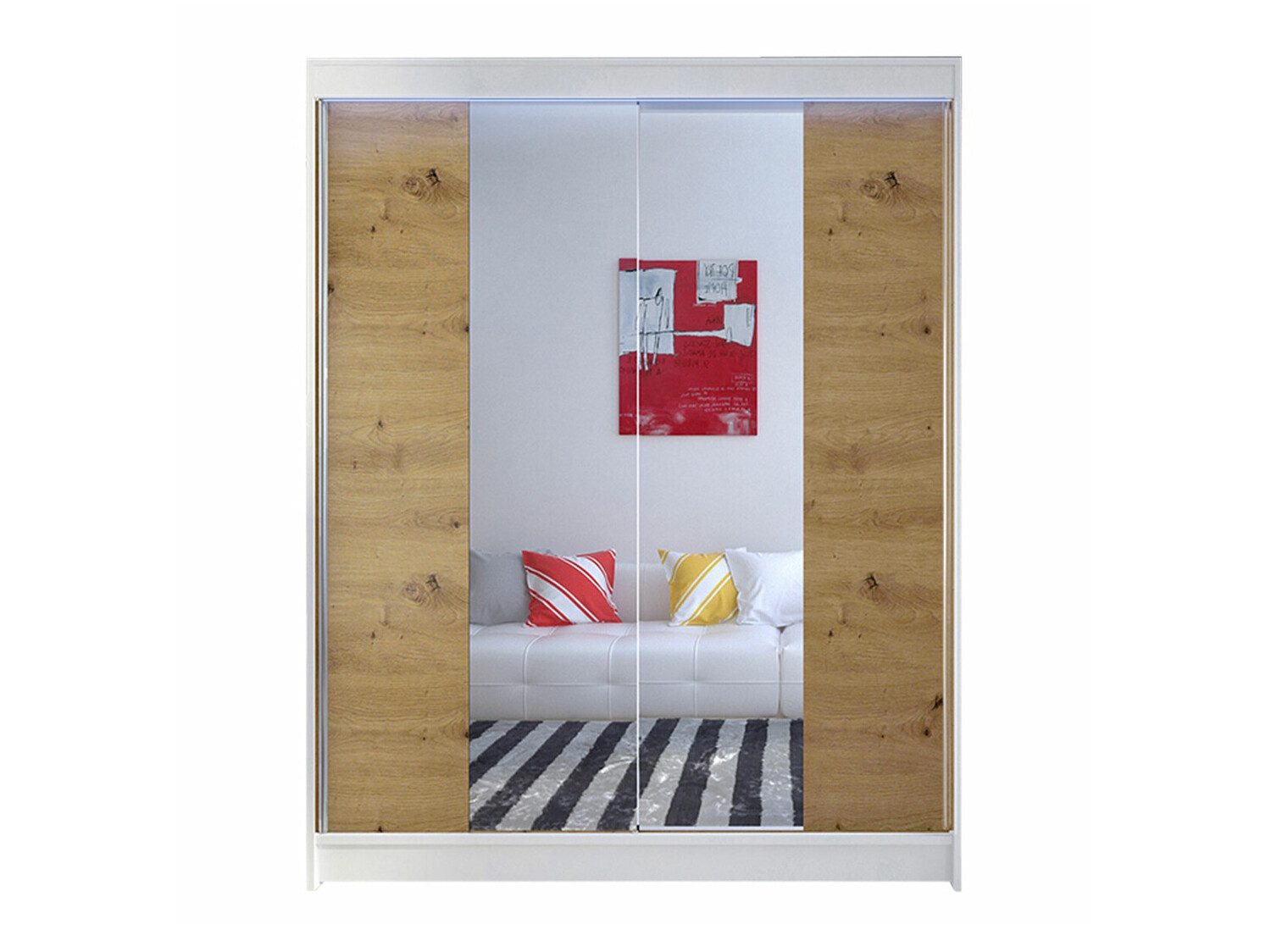 Armadio Closico Vastor II (Bianco + Rovere Artisan)