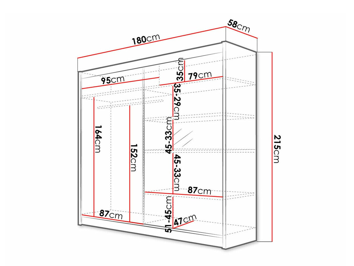 Armadio Closico Cavaris I (Bianco + Rovere Artisan)
