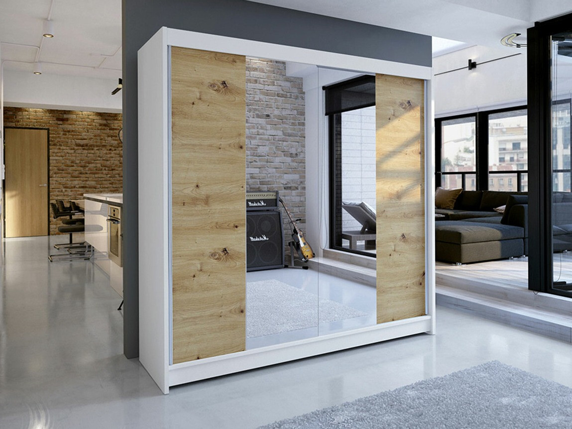 Armadio Closico Cavaris II (Bianco + Rovere Artisan)